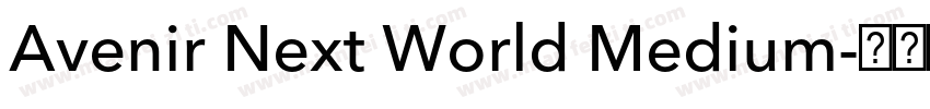 Avenir Next World Medium字体转换